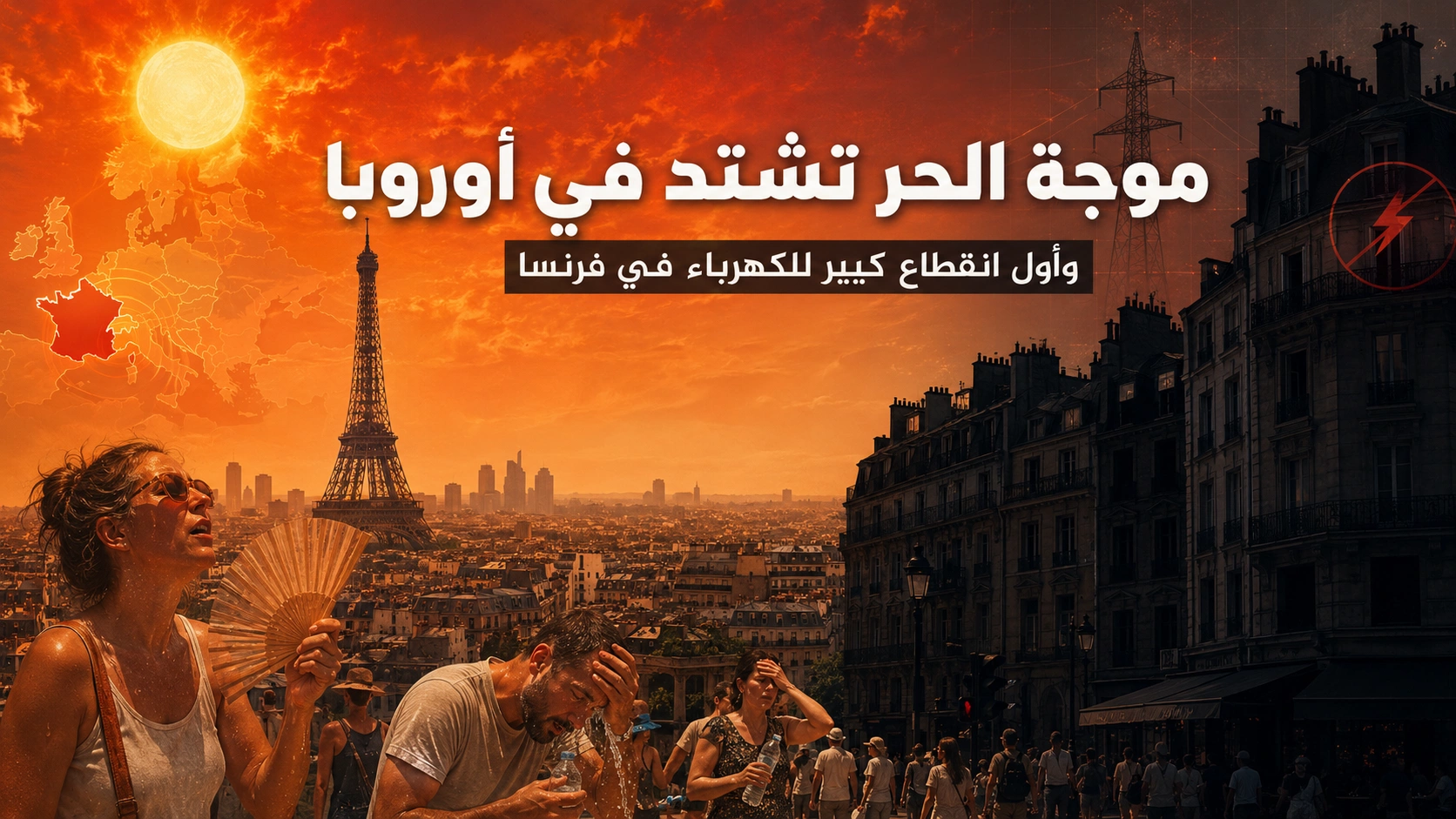 موجة الحر تشتد في أوروبا.. وأول انقطاع كبير للكهرباء في فرنسا