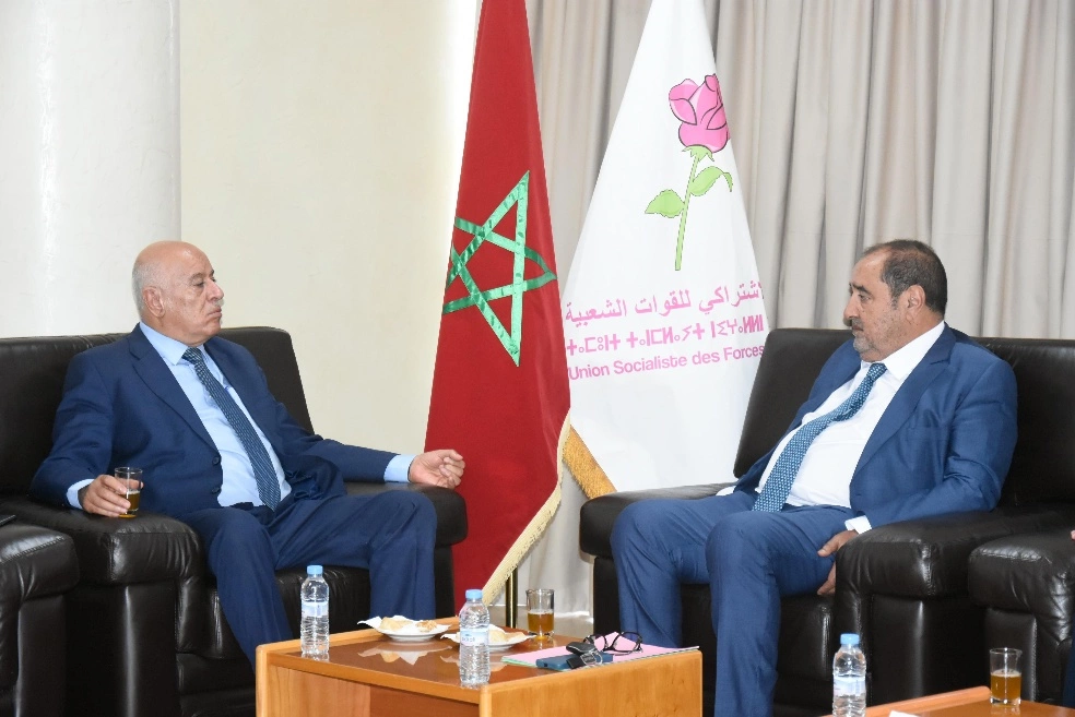 عضو اللجنة المركزية لحركة فتح ،جبريل الرجوب، في ضيافة الأستاذ إدريس لشكر