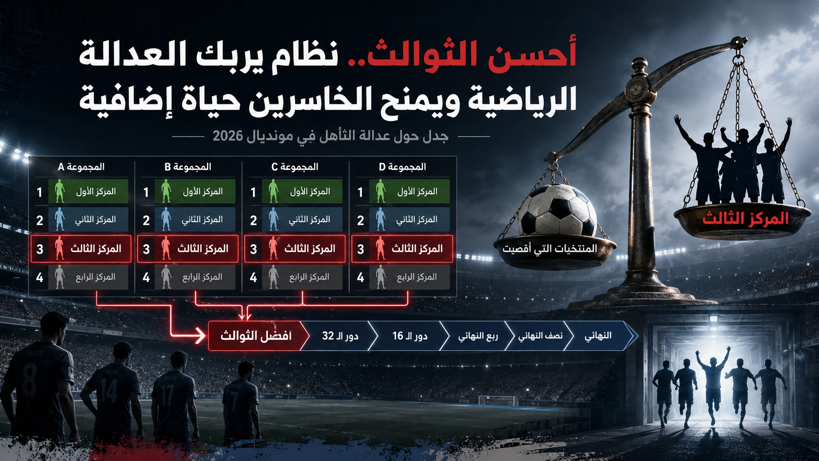 أحسن الثوالث..نظام يربك العدالة الرياضية ويمنح الخاسرين حياة إضافية